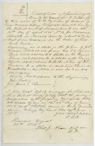 Certified copy of the Wilson field notes for 52 acres on Richland Creek, made by county surveyor J. M. Eliot.