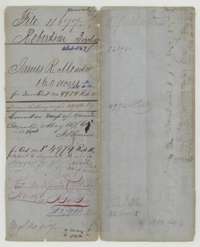 File jacket for James R. Meador's 160 acres in Navarro County, Robertson 3rd Class, with the patent entry of November 1870.