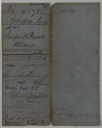 File jacket for Joseph H. Powell's 120-acre Mercer's Colony survey, with map-check and patent notes of July 1861.