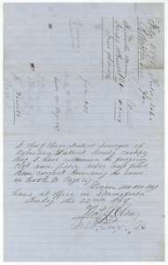 District Surveyor Thos. J. Oliver's certificate of 22 July 1858 that he examined the Powell field notes and recorded them in Book N.