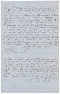 Field notes for 320 acres for Bolden G. Waits on Briar Creek, 7 1/2 miles N 85 W of Corsicana, surveyed 24 November 1857 by J. M. Eliot, certified 5 December 1857.