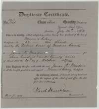 Duplicate Mercer's Colony certificate No. 29/154 for 320 acres to James R. Meador, issued at Austin on 26 July 1870 by Commissioner Jacob Kuechler to replace a lost original.