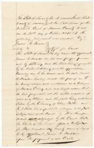 Navarro County District Court judgment of 20 October 1857 granting James R. Meador a Mercer's Colony certificate for 320 acres, on the testimony of Ethan Melton and a second witness.