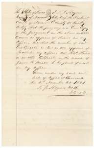 Certificate of district clerk T. J. Haynes, Corsicana, 5 November 1861, that the court judgment is a true copy and that no other certificate stands in Meador's name.