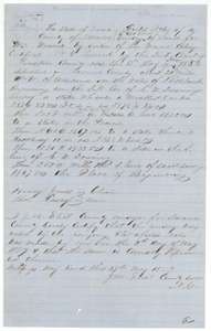 Field notes of 640 acres on Richland Creek surveyed for William Weaver's certificate by county surveyor J. M. Eliot, 5 May 1859.