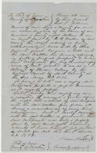 Deed of 9 March 1854 in which William Weaver sold his Mercer's Colony certificate to James C. Walker for $128.