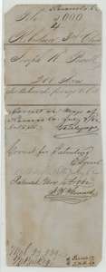 Older file wrapper for Joseph H. Powell's 200 acres, with the map correction of July 1862 and the patent note.