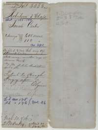 File jacket for Sarah Carter's two surveys on Chambers Creek, with the map check of May 1862 and the patents to Hugh Forgey, assignee.