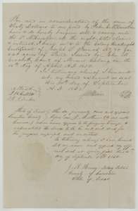 Transfer from J. M. Steiner to John C. McCuistion of Joseph L. French's colony certificate No. 80 for $60, signed at Springfield on 15 September 1851.