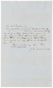 Certificate of county surveyor J. M. Eliot, 27 September 1860, that the Kezzia field notes were recorded in Book B, page 381.