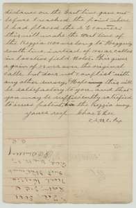 Continuation of Chas. E. Lee's letter of 16 December 1887, explaining the change to the west line of the Kezzia survey.