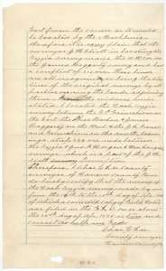 Close of Chas. E. Lee's statement, sworn 21 April 1888, on the location of the Kezzia survey.