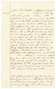 Certified copy of the Navarro County district court judgment of October 1857 ordering a land certificate for John M. Britton as a citizen of Mercer's Colony.