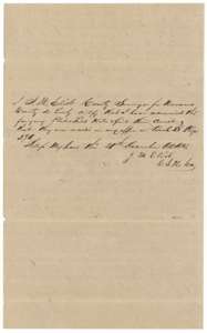 Certificate of county surveyor J. M. Eliot that the Britton field notes are recorded in his Navarro County office, December 1861.
