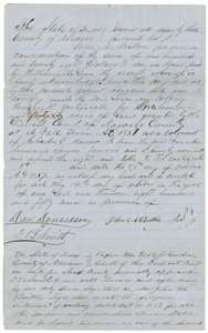 Transfer of 14 October 1857 in which John M. Britton sells his colony certificate for 640 acres to William M. Love for $128.