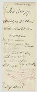 Outer wrapper of the Britton file, noting the patent to William M. Love, assignee, in October 1873.