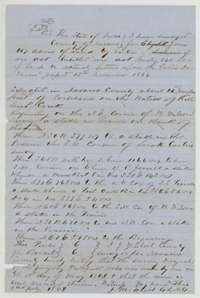 Field notes and plat for 107 acres on the waters of Richland Creek, surveyed for Elizabeth Jones by county surveyor J. M. Eliot on 1 May 1868.
