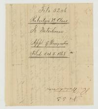 Wrapper for R. Waterhouse's application and designation, filed 5 Oct 1868.