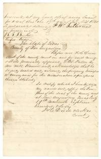 Signature page of the Fuller to Waterhouse transfer, 19 July 1860, with the county clerk's acknowledgment at San Augustine.