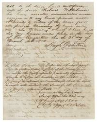 Second page of the Ochiltree deed with witnesses and Charles Epps's acknowledgment dated 23 March 1850.
