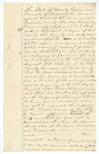 Occupancy affidavit sworn 2 September 1871 before the Navarro County district clerk: W. S. Shepard states he has lived on and improved his 160-acre homestead three years.