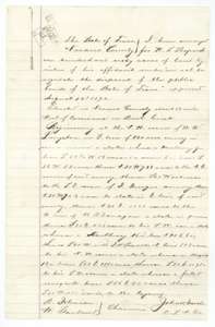 Field notes for 160 acres on Rush Creek west of Corsicana, surveyed for W. S. Shepard and certified by County Surveyor John W. Irwin, with a small plat.
