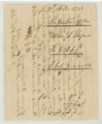 Wrapper for the transcript and affidavit of Walter S. Shepard, Robertson Third Class, filed 22 December 1868.
