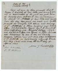 Conveyance from James T. Caddell to David R. Mitchell of Anderson's 320-acre certificate No. 412 for $25.