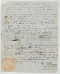 Transfer of certificate No. 412 from John Anderson, by his mark, to James T. Caddell, dated 13 January 1851, with the notary's proof of 9 February 1851.