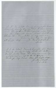County surveyor J. M. Eliot's certificates of 6 September 1867 and 6 September 1868 that the Brier Creek field notes are correct and were renewed.