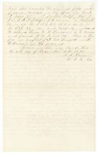 Continuation of surveyor Howren's certificate of 4 December 1873 that the corrected 283-acre survey conflicts with no neighboring survey on the ground.