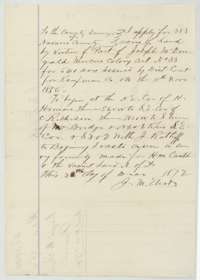 Application of December 1872 by J. M. Eliot to the county surveyor for 283 acres under McDougald's Mercer's Colony certificate No. 33.