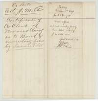 Wrapper for the Navarro County clerk's certificate and bond for the estate of J. M. Eliot, filed 5 December 1877.