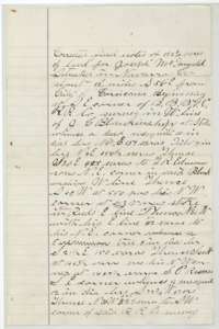 Corrected field notes for about 132 acres south-east of Corsicana, surveyed for Joseph McDougald's heirs, beginning at a corner of the railroad survey.
