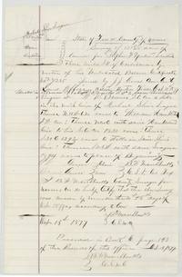 Field notes and sketch of 121 51/100 acres for Minton 3 1/2 miles southeast of Corsicana by B. F. Marchbanks, recorded Book C page 193.