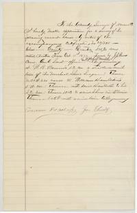 Application by Jas. Smith to the Navarro County surveyor for a survey of vacant land by virtue of certificate 22/235, 15 October 1877.
