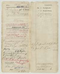 File jacket for the 52-acre unlocated balance certificate of George W. Dunegan, listing the certificate, field notes and designation.