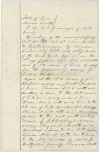 Designation for 52 acres of vacant land in Navarro County, naming the neighbouring surveys, made under Dunegan's certificate No. 23/73.