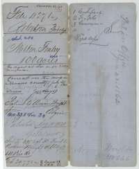 File jacket for the Robertson Third Class file of Milton Finley, 100 acres, listing the certificate, field notes and two conveyances; patented 10 August 1860.