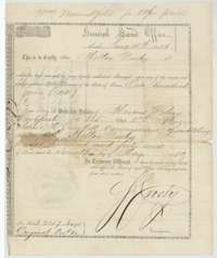General Land Office certificate for the 100-acre unlocated balance of Milton Finley's Mercer's Colony headright, issued at Austin on 11 June 1856.