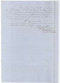 Certificate of District Surveyor Thomas J. Oliver, September 1857, that he examined the Finley plat and field notes and recorded them.
