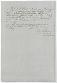 Certificate of district surveyor Thos. J. Oliver, 31 August 1857, that the field notes were examined and recorded in Book P, page 114.