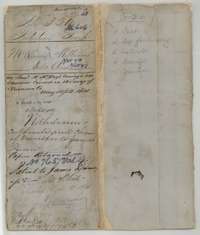 File jacket for the McKinney and Williams scrip survey of 640 acres in Navarro County, with the patent to James Dunn noted in December 1860.