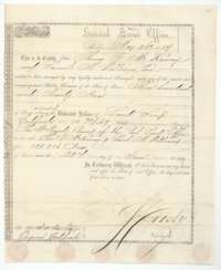 Land Office scrip certificate No. 2/4540 for 320 acres, issued at Austin on 26 May 1857 from the McKinney and Williams scrip of 1845.