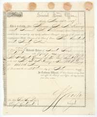 Land Office scrip certificate No. 2/4541 for 320 acres, issued at Austin on 26 May 1857 from the McKinney and Williams scrip of 1845.