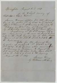 Application of 3 August 1857 by James Dunn to the Robertson district surveyor for two 320-acre tracts on the McKinney and Williams certificates.