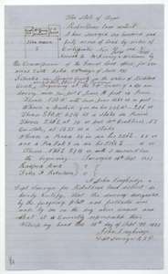 Field notes for 640 acres on Richland Creek in Navarro County, surveyed 16 September 1857 by deputy surveyor John Loughridge for McKinney and Williams.