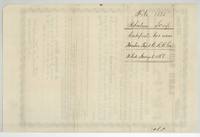 Back of the scrip, endorsed file 1325, Robertson Scrip, certificate 640 acres, filed 6 January 1868.