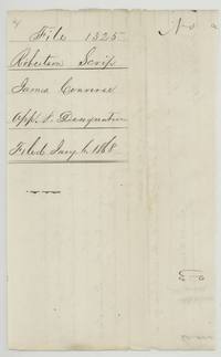 Wrapper for James Converse's application and designation, filed 6 January 1868.